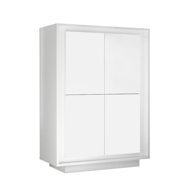 Credenza 4 Ante 106x50x146 cm in Legno TFT Frame Bianco Opaco prezzo