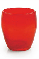 Set 6 Bicchieri Ø7,3x10 cm in Vetro Soffiato Villa d'Este Home Tivoli Acapulco Rossi