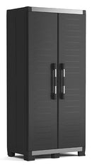 Armadio da Esterno 3 Ripiani 89x54x188H cm in Plastica Keter XL Garage Alto Nero Seconda Scelta