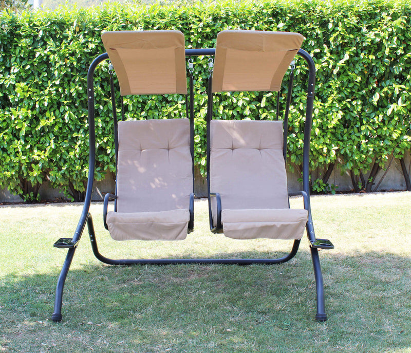 Dondolo Cicladi 170x136x170 h cm in Acciaio Nero