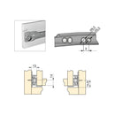Kit Guide a Rotelle per Cassetti 800 mm a Estrazione Parziale Bianco 5 Pezzi Emuca