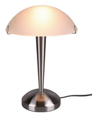 Lampada da Tavolo da Interno Attacco E14 in Metallo Nichel Satinato 