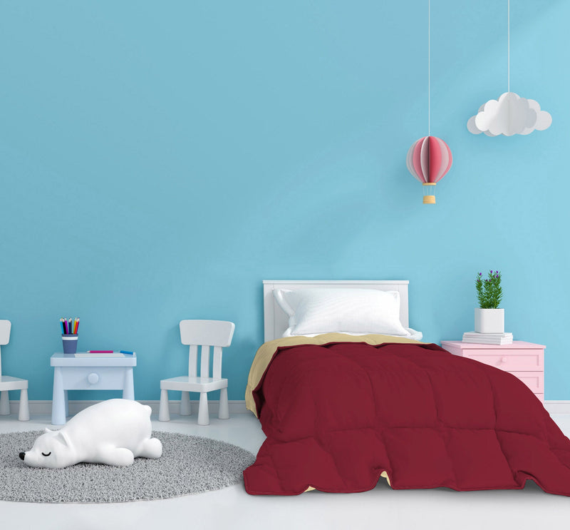 Trapunta Invernale Doubleface 300gr Bordeaux\/Panna