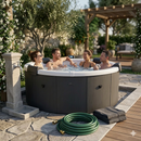 Vasca Idromassaggio Spa Denver Smontabile Trasportabile con Wifi per 6 Persone 182x182x70 cm in Materiale Plastico Grigio