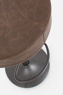 Set 2 Sgabelli Regolabile 35x35x64/85 cm Piper in Ecopelle Marrone Vintage