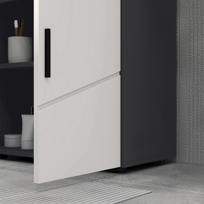 Mobile Sotto Lavabo Bagno per Piedistallo 60x30x60 cm in Legno Truciolare Grigio