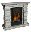 Camino a Bioetanolo da Pavimento 90x30x80 cm Tigullio Effetto Pietra Grigia