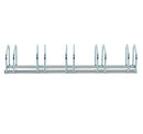Rastrelliera Portabici 5 Posti in Acciaio 130x33x27 cm Argento 