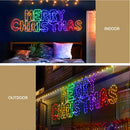 Scritta Luminosa Merry Christmas 273x83 cm Decorazione Natalizia LED da Esterno