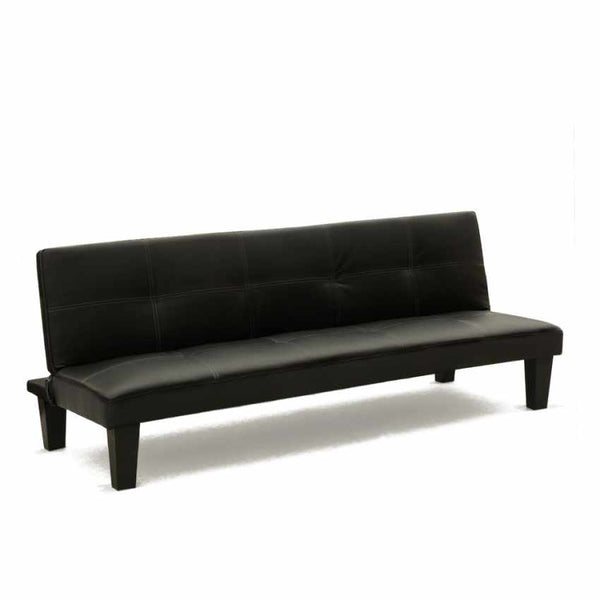 Divano Letto 165x70x67 cm in Similpelle Nero prezzo