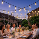 Catena Luminosa da Esterno 1800x3,8x9 cm con 50 Luci LED IP44 in PET e Plastica Nero e Trasparente      