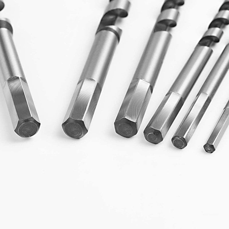 Set 6 Punte per Legno Attacco Esagonale da 6 a 16 mm in Box