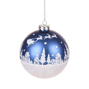 Set 4 Palline Decorative per Albero di Natale con Renne Ø10 cm Blue