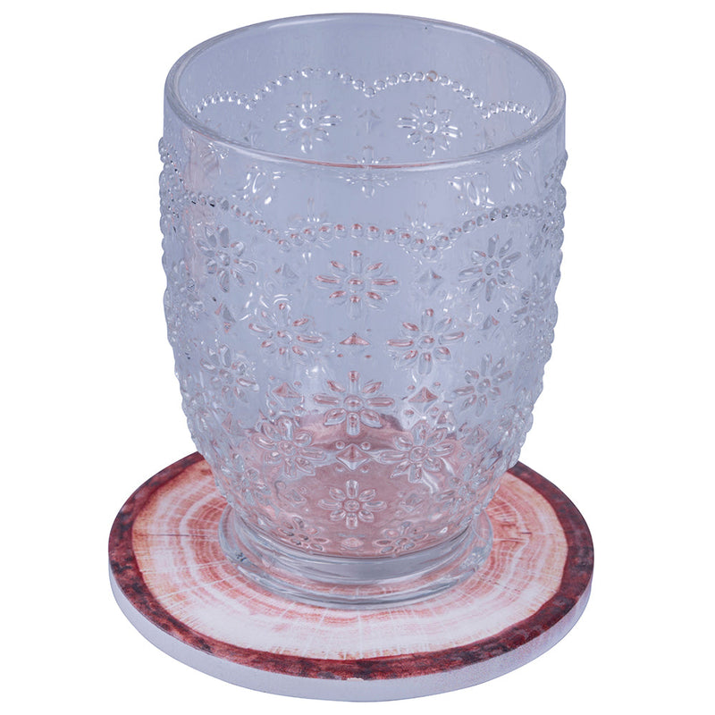 Set 6 Sottobicchieri Ø10x1 cm  in Ceramica VdE Tivoli 1996 Wood