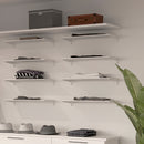 Kit per Fissaggio Mensole 230 mm in Acciaio Emuca Bianco