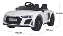 Macchina Elettrica per Bambini 12V con Licenza Audi R8 Spyder Bianca