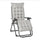 Sedia Sdraio Pieghevole da Giardino 90x65x110 cm con Schienale Reclinabile e Materassino Grigio Chiaro