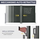 Divisore da Giardino 600x180 cm Regolabile Anti UV con Maniglia in Metallo e Poliestere Grigio      