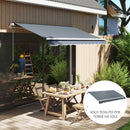 Telo di Ricambio Tenda Parasole Retrattile 282x250 cm in Poliestere Anti UV 50+ Grigio   