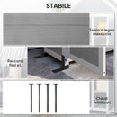 Set 2 Armadi Porta Attrezzi da Esterno Porte con Blocco in Legno di Abete Grigio Chiaro   