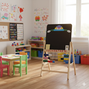 Lavagna per Bambini con Cavalletto e Pallottoliere in Legno H69 Kids Joy Gioca e Scrivi