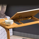 Tavolino Porta PC Computer da Letto Divano Reclinabile in legno