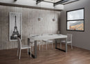 Tavolo Allungabile 200-304x90x77 cm Tecno Bianco Frassino Telaio Antracite 