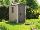 Casetta da Giardino Porta Attrezzi 129,5x216,5x188,5 cm in Resina Keter Factor 4x6 Beige