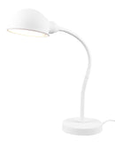 Lampada da Tavolo da Interno Attacco E27 in Metallo Bianco Opaco