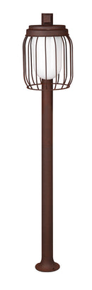 Lampada Palo da Esterno Attacco E27 in Alluminio Pressofuso Ruggine