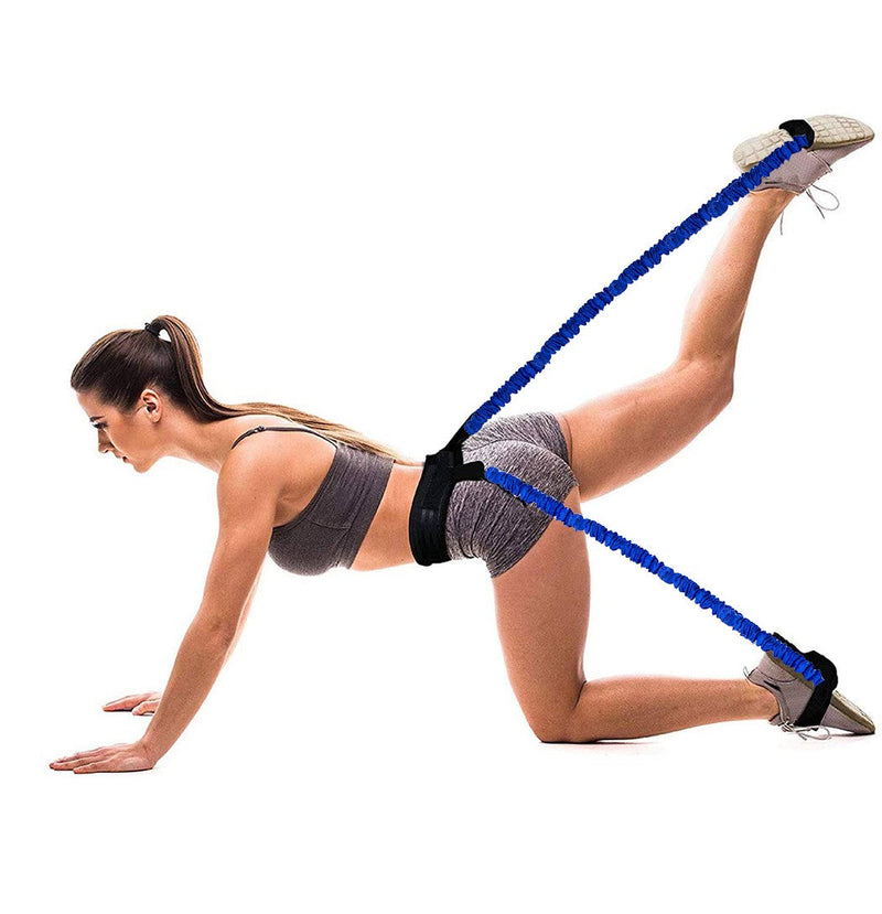 Bande Elastiche di Resistenza con  Ganci Cintura e Borsa Nere