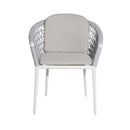 Set Tavolo Rettangolo e 8 Sedie da Giardino in Alluminio Muses 240 Bianco