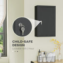 Armadietto per Medicinali 30x14x46 cm 3 Ripiani in Acciaio Nero