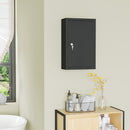 Armadietto per Medicinali 30x14x46 cm 3 Ripiani in Acciaio Nero