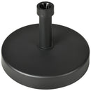 Base per Ombrellone da Giardino Ø45x33 cm Palo 24-48 mm  in Plastica Nero