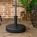Base per Ombrellone da Giardino Ø45x33 cm Palo 24-48 mm  in Plastica Nero