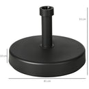 Base per Ombrellone da Giardino Ø45x33 cm Palo 24-48 mm  in Plastica Nero