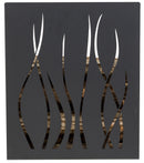 Portalegna da Parete o Appoggio 37x24x32,5 cm Crea Fuoco in Acciaio Verniciato Nero 