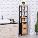 Mobile a Colonna per Bagno 30x30x144,3 cm in Legno MDF e Bambù 