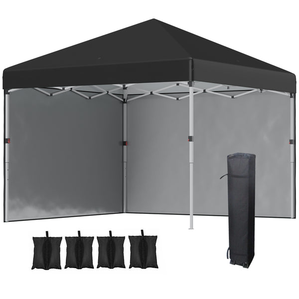 acquista Gazebo da Giardino Pieghevole 297x297x274 cm in Acciaio e tessuto Oxford Nero