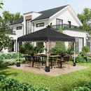 Gazebo da Giardino Pieghevole 297x297x274 cm in Acciaio e tessuto Oxford Nero