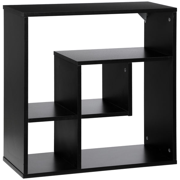 online Libreria da Parete 60x25x60 cm Ripiani Asimmetrici in Legno Truciolare Nero