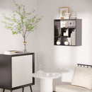 Libreria da Parete 60x25x60 cm Ripiani Asimmetrici in Legno Truciolare Nero