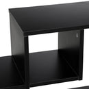 Libreria da Parete 60x25x60 cm Ripiani Asimmetrici in Legno Truciolare Nero