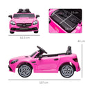 Macchina Elettrica per Bambini 12V con Licenza Mercedes SLC 300 Rosa