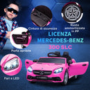 Macchina Elettrica per Bambini 12V con Licenza Mercedes SLC 300 Rosa