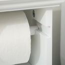 Mobiletto Bagno 21,5x17,8x66,5 cm con Porta Carta Igienica in Legno MDF Bianco