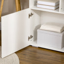 Mobile TV 160x35x91 cm Max 65” in Vetro Bianco Lucido