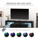 Mobile TV 160x35x45 cm Max 65” in MDF e Vetro Nero