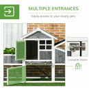 Pollaio Gabbia per Galline da Esterno 161,5x62,5x115 cm in Legno Grigio